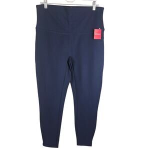 Spanx Ankle Length Ponte Hem Slit Leggings Regular Classic Black XL NWT A369380